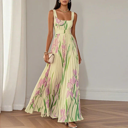 Valérie | Robe Maxi Évasée Florale