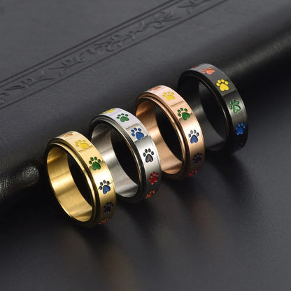 Amandine™ | Bague Patte Colorée