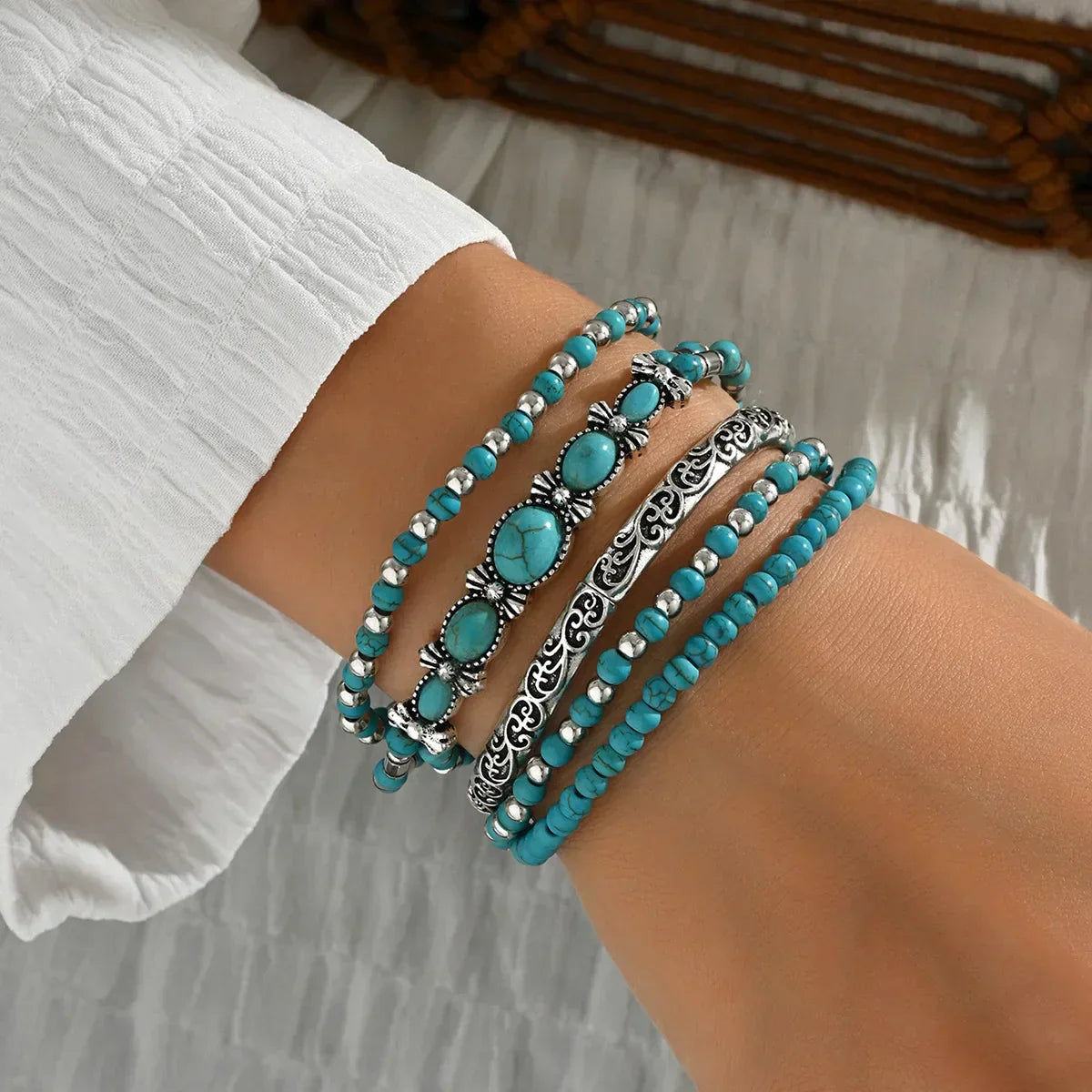 Jeanne | Ensemble de Bracelets Bohèmes à Perles
