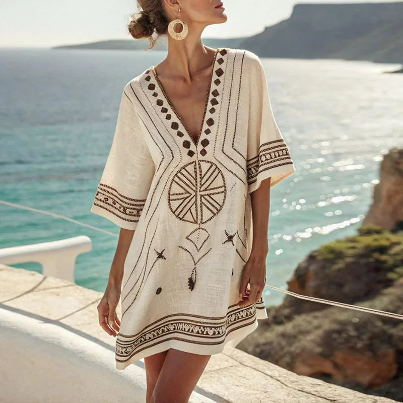 Solène™ | Robe Ample Géométrique
