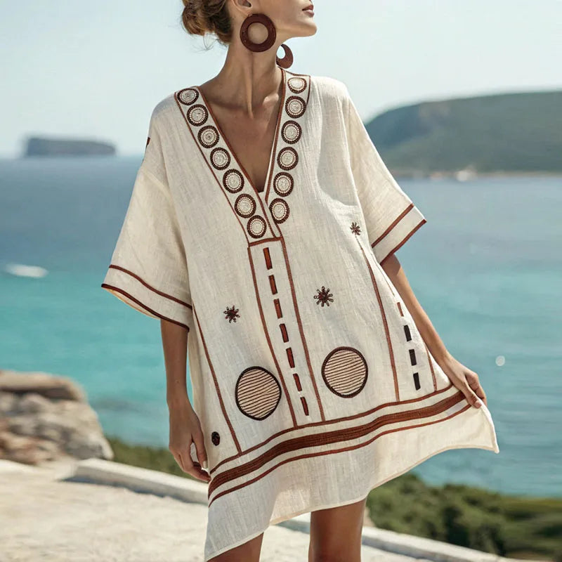 Inès™ | Robe Bohème Brodée