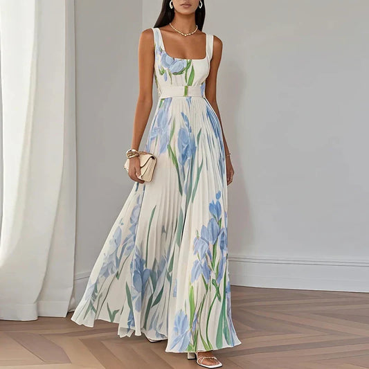 Valérie | Robe Maxi Évasée Florale