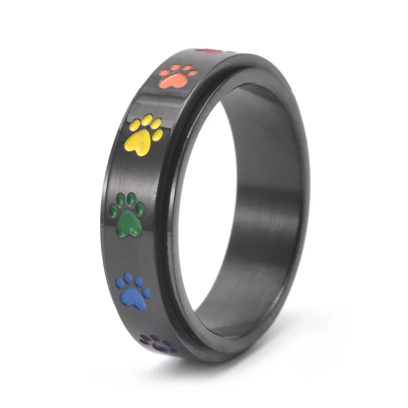 Amandine™ | Bague Patte Colorée