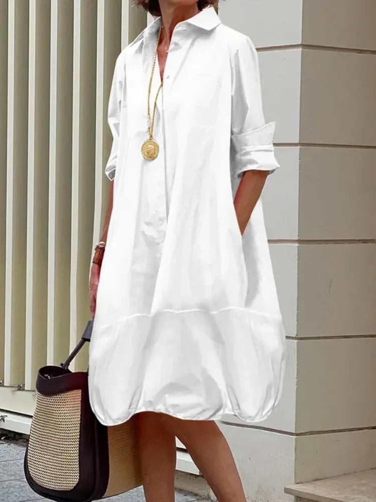 Valmira™ | Robe Chemise Ourlet Arrondi