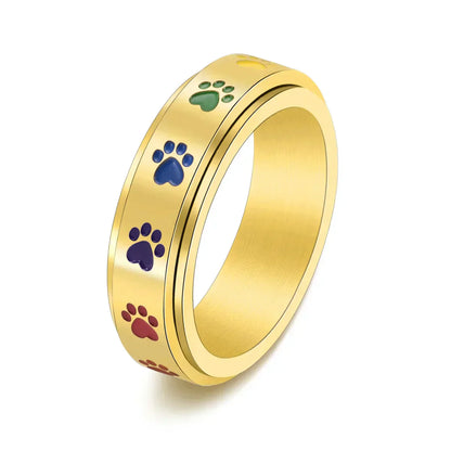 Amandine™ | Bague Patte Colorée