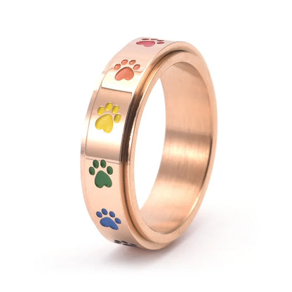 Amandine™ | Bague Patte Colorée