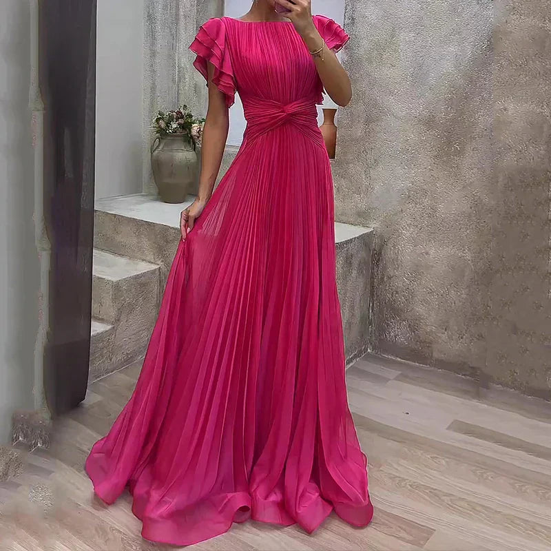 Nora | Robe de Soirée Plissée Élégante
