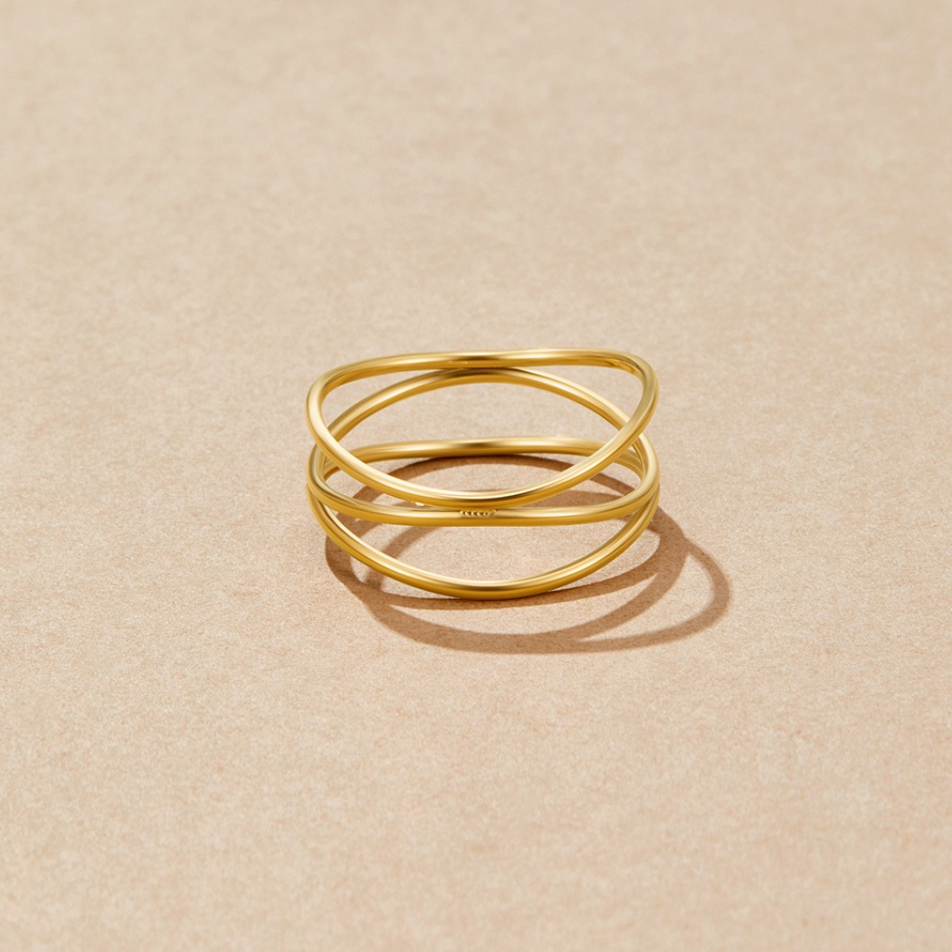 Aurélina™ | Bague Or Boucles