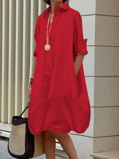 Valmira™ | Robe Chemise Ourlet Arrondi