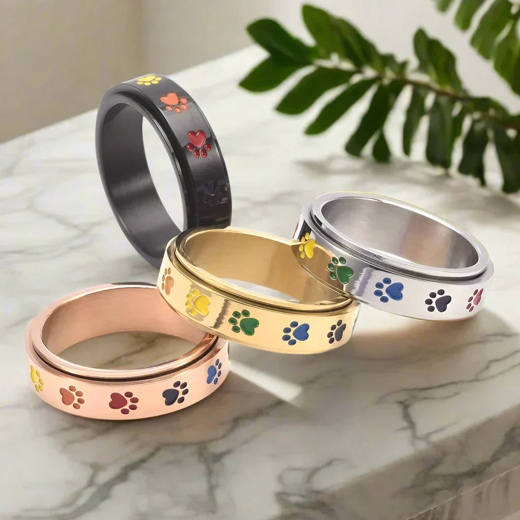 Amandine™ | Bague Patte Colorée