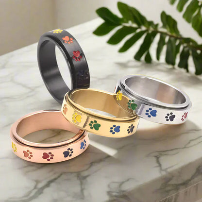 Amandine™ | Bague Patte Colorée