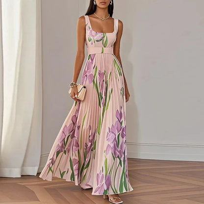 Valérie | Robe Maxi Évasée Florale