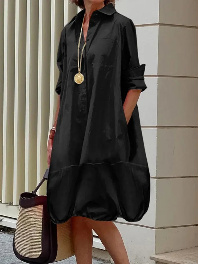 Valmira™ | Robe Chemise Ourlet Arrondi