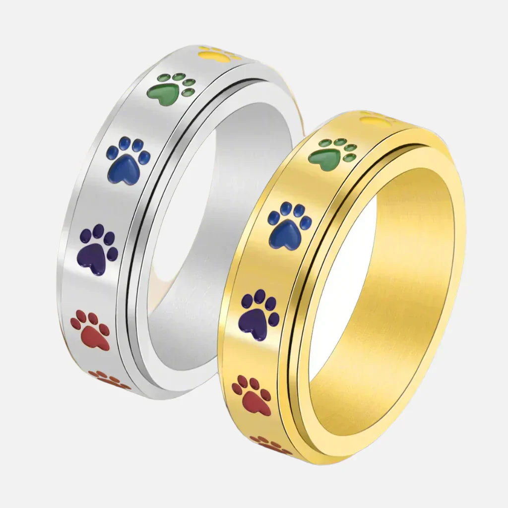 Amandine™ | Bague Patte Colorée