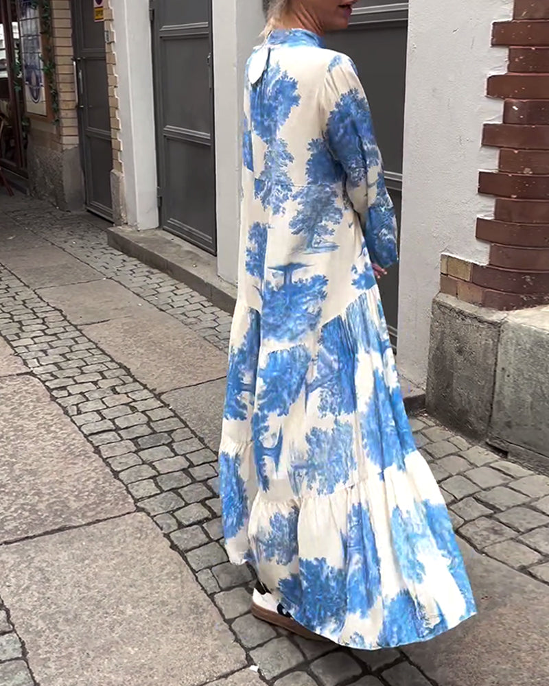Avélora™ | Robe Florale Manches Évasées