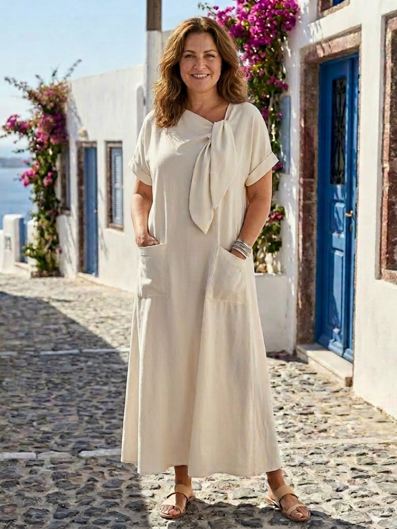 Sophie | Robe Maxi à Col Rond