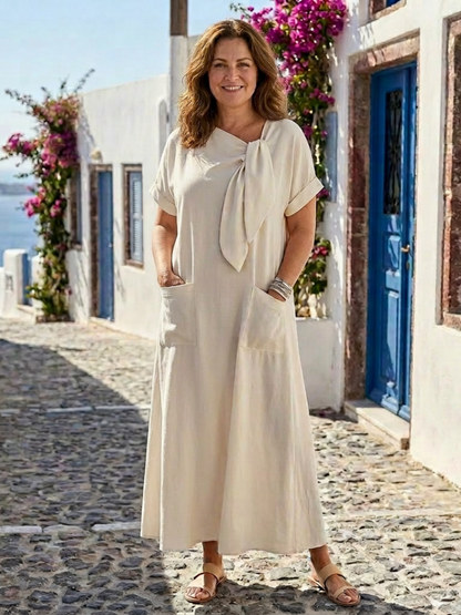 Sophie | Robe Maxi à Col Rond