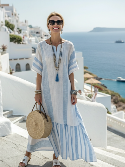 Aline | Robe Maxi à Rayures