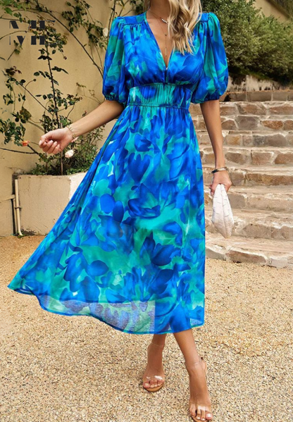 Liorène™ | Robe V Imprimée