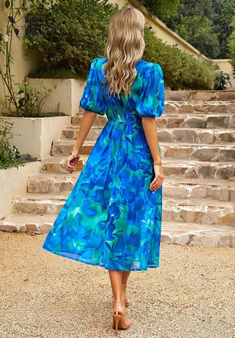 Liorène™ | Robe V Imprimée