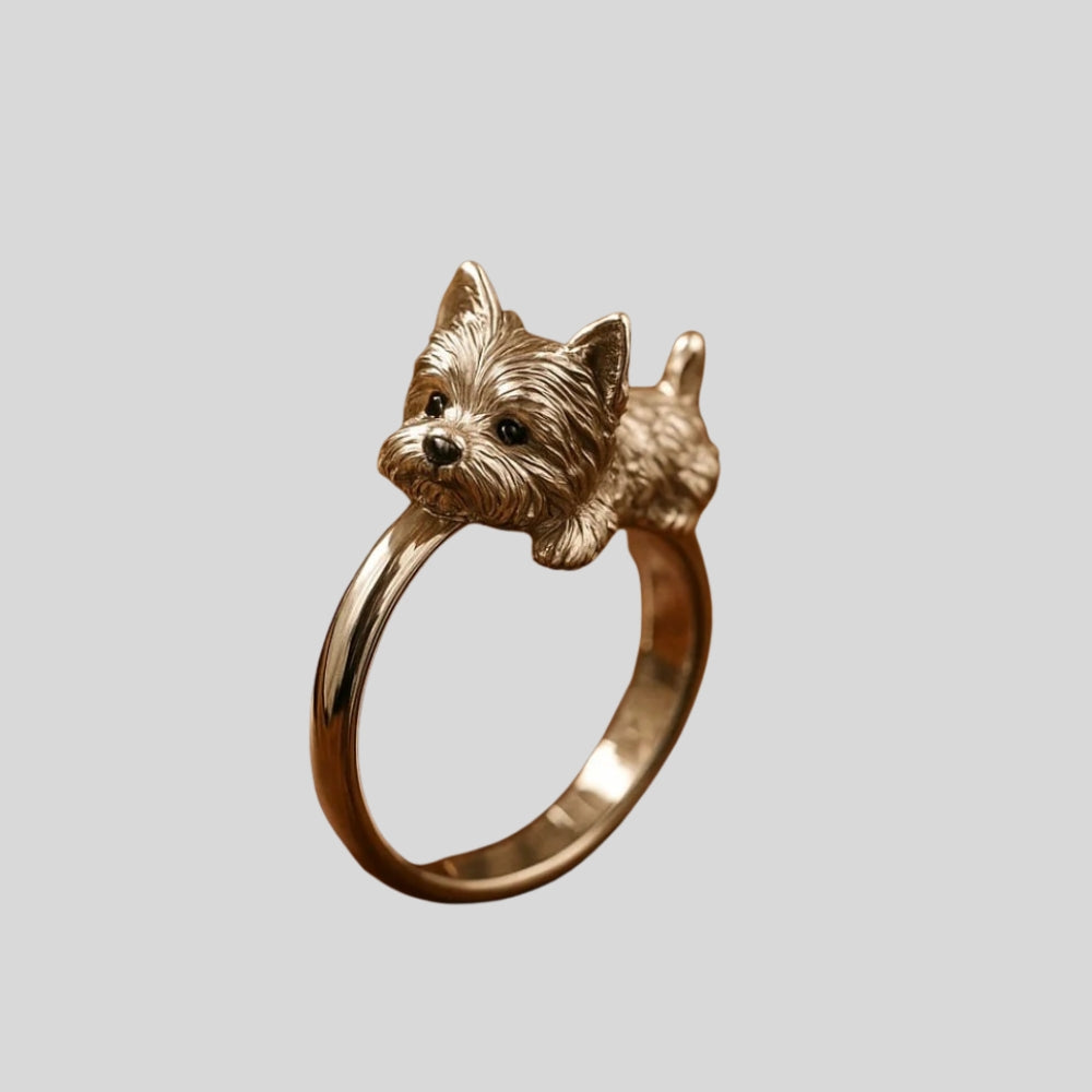 Ysolde™ | Bague Chien Sculpté