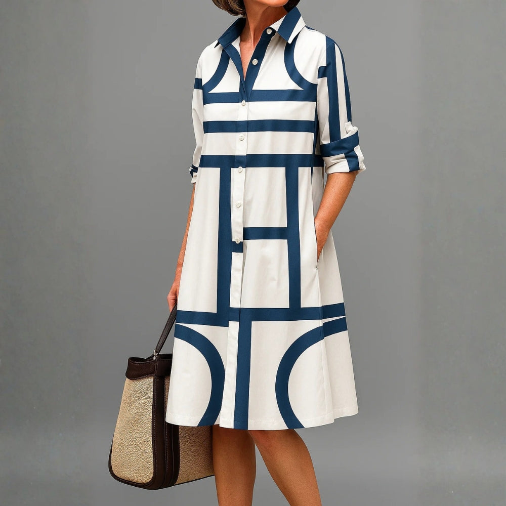 Navéria™ | Robe Boutonnée Moderne