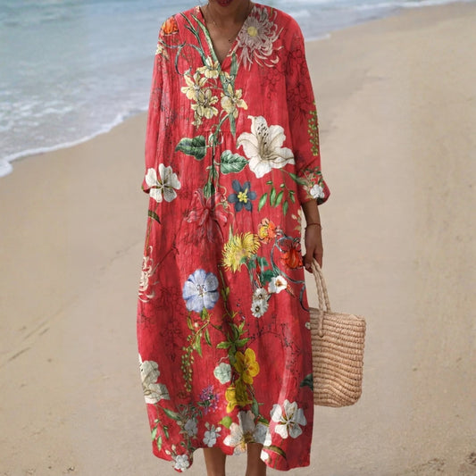 Isolde™ | Robe Maxi Fleurs Sauvages