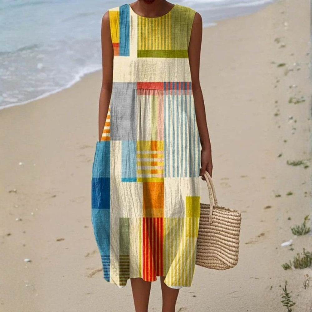 Clémence™ | Robe Géométrique Fluide