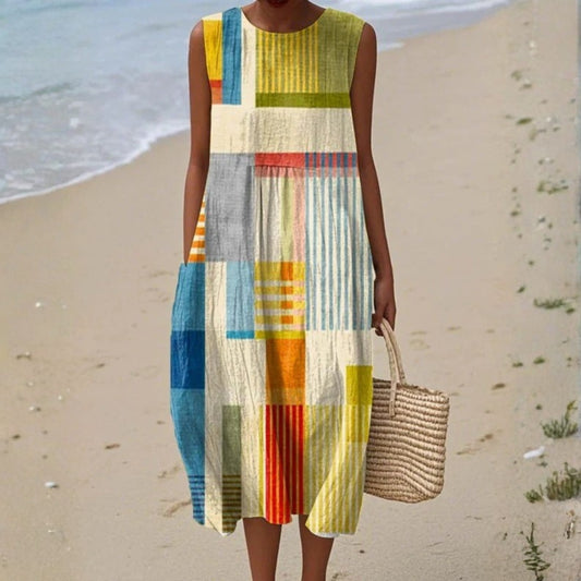 Clémence™ | Robe Géométrique Fluide