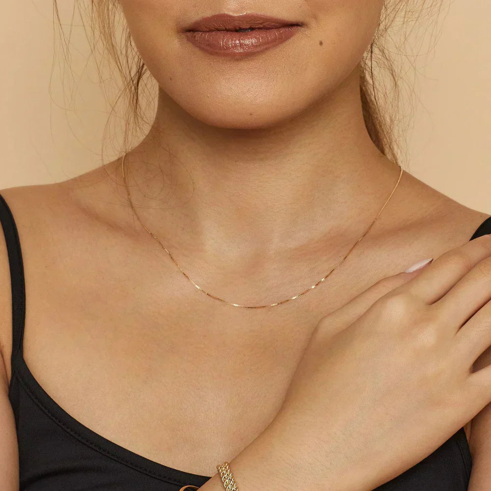 Laurine™ | Collier Chaîne Dorée Délicate