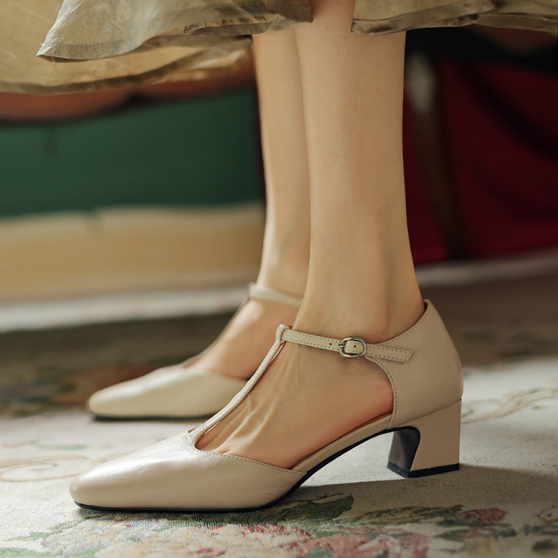 Lucienne | Talons à Bride en T Élégants