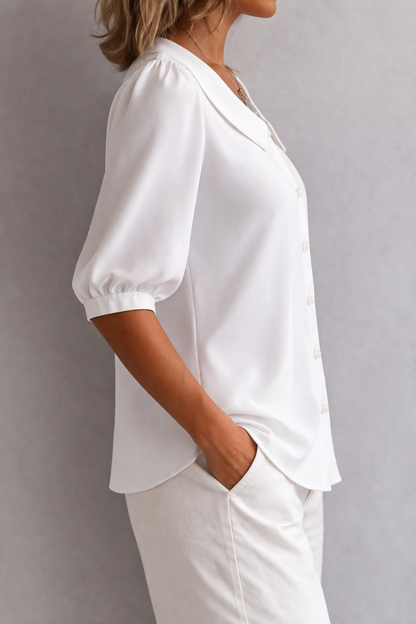 Marion | Blouse à Col Élégante