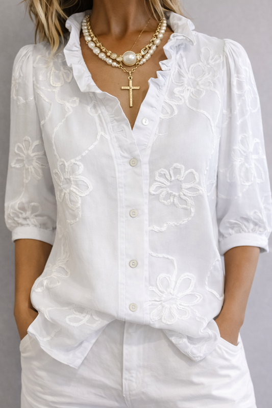 Sophie | Blouse Florale Moderne
