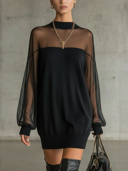 Viviane | Robe Midi Élégante à Manches Longues