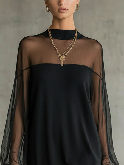 Viviane | Robe Midi Élégante à Manches Longues