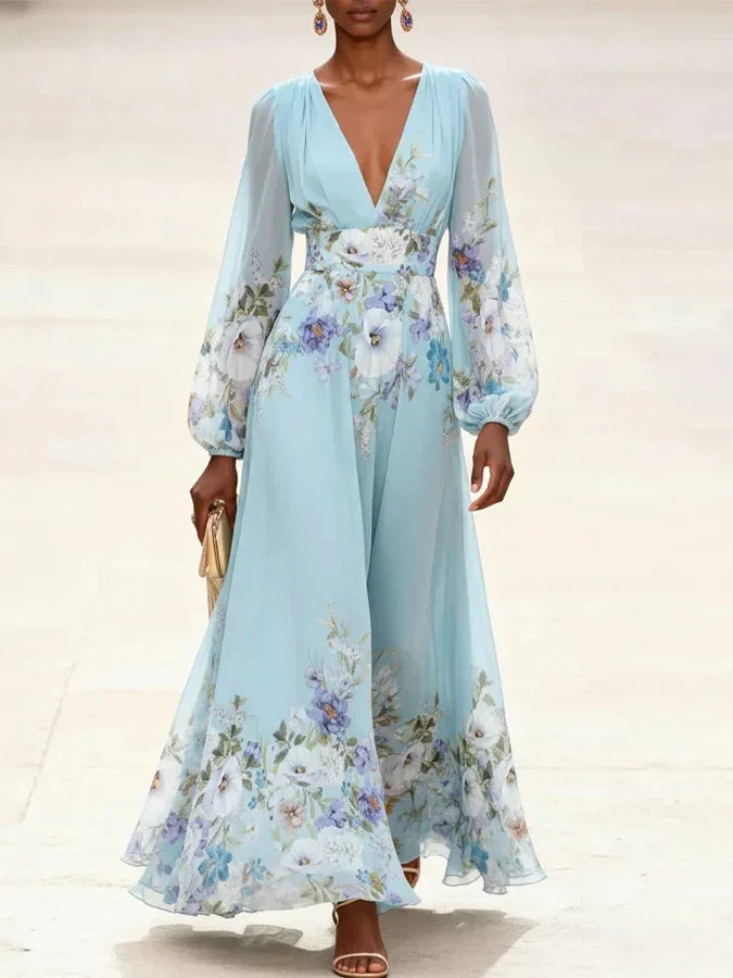 Isabelle | Robe Maxi Tropicale Élégante