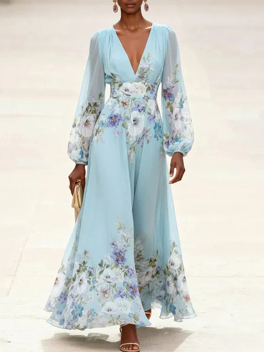 Isabelle | Robe Maxi Tropicale Élégante