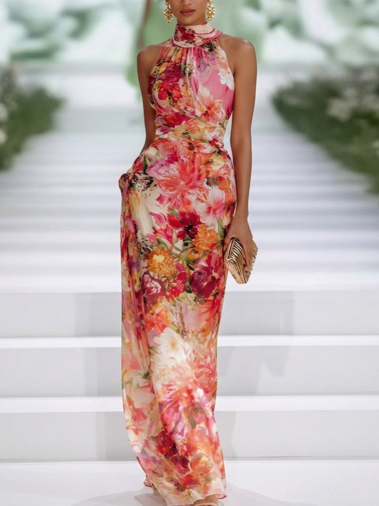 Hélène | Robe Maxi Florale Sans Manches