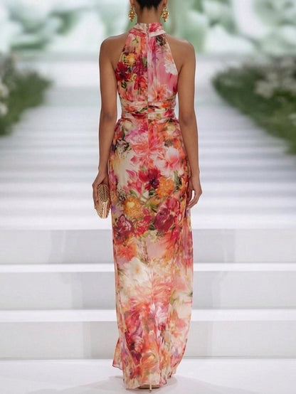 Hélène | Robe Maxi Florale Sans Manches