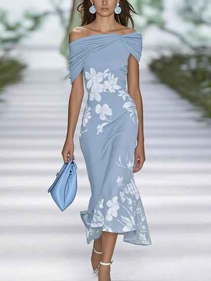 Évelyne | Robe Midi Élégante Polyvalente