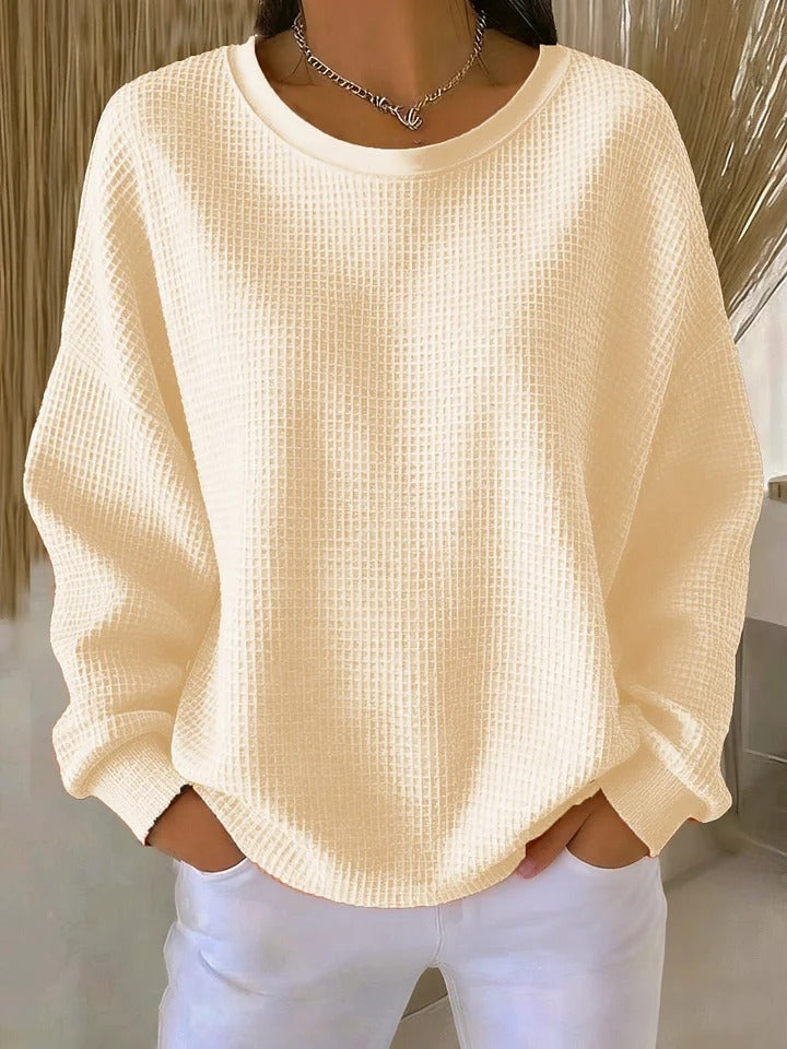 Inès | Pull Classique Élégant – Abricot