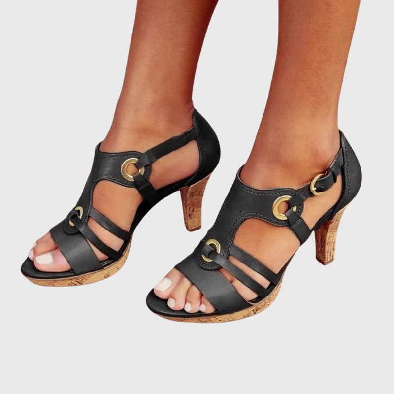 Manon™ | Sandales Boucles Métalliques Chic
