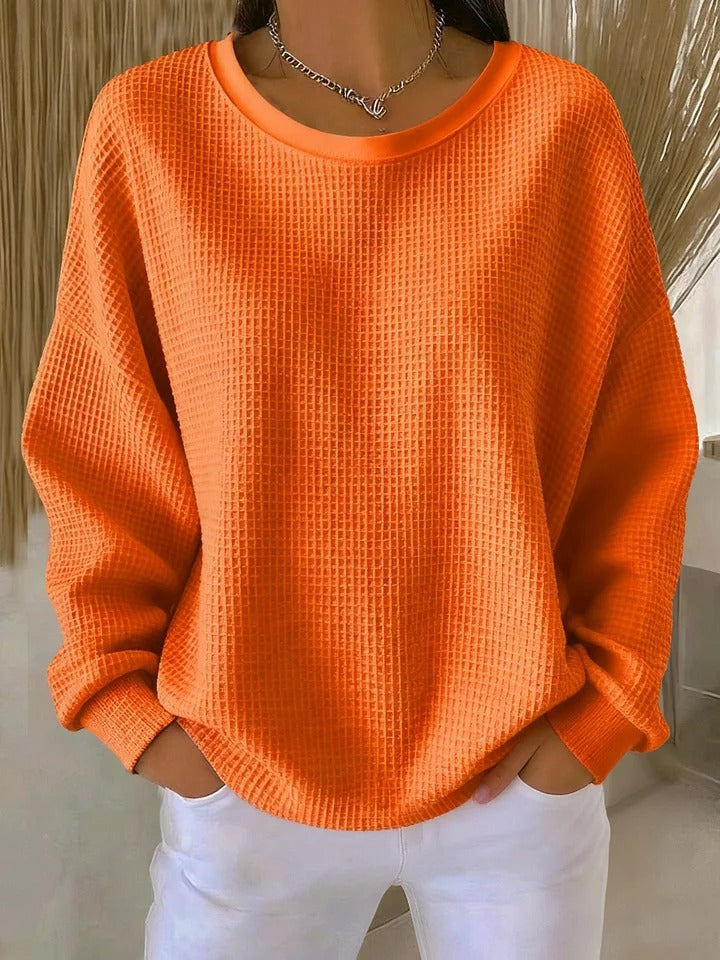 Camille | Pull Classique Élégant – Orange