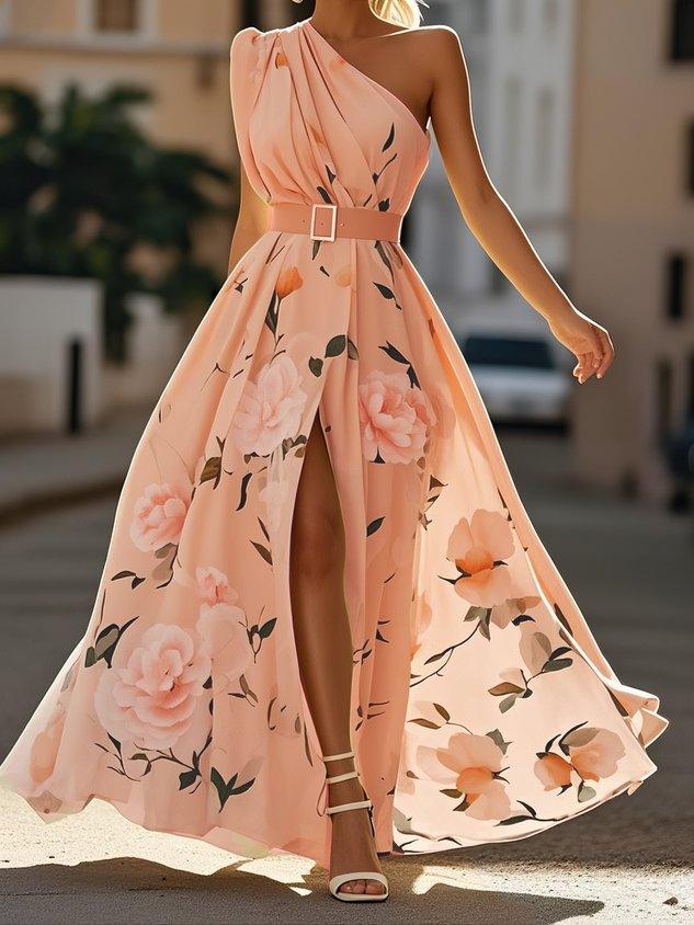 Anaïs | Robe Maxi Florale à Une Épaule