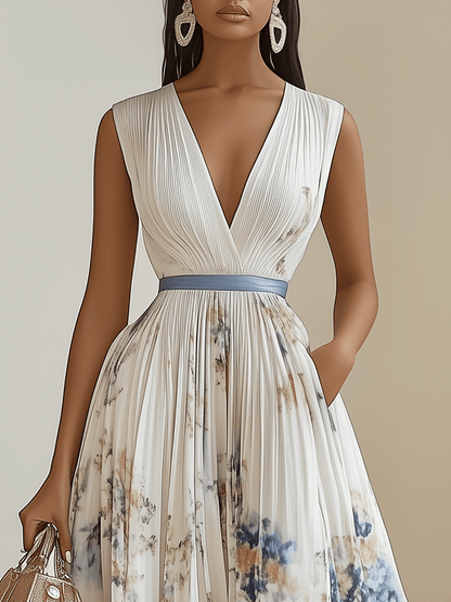 Béatrice | Robe Maxi Imprimée Sans Bretelles de Soirée