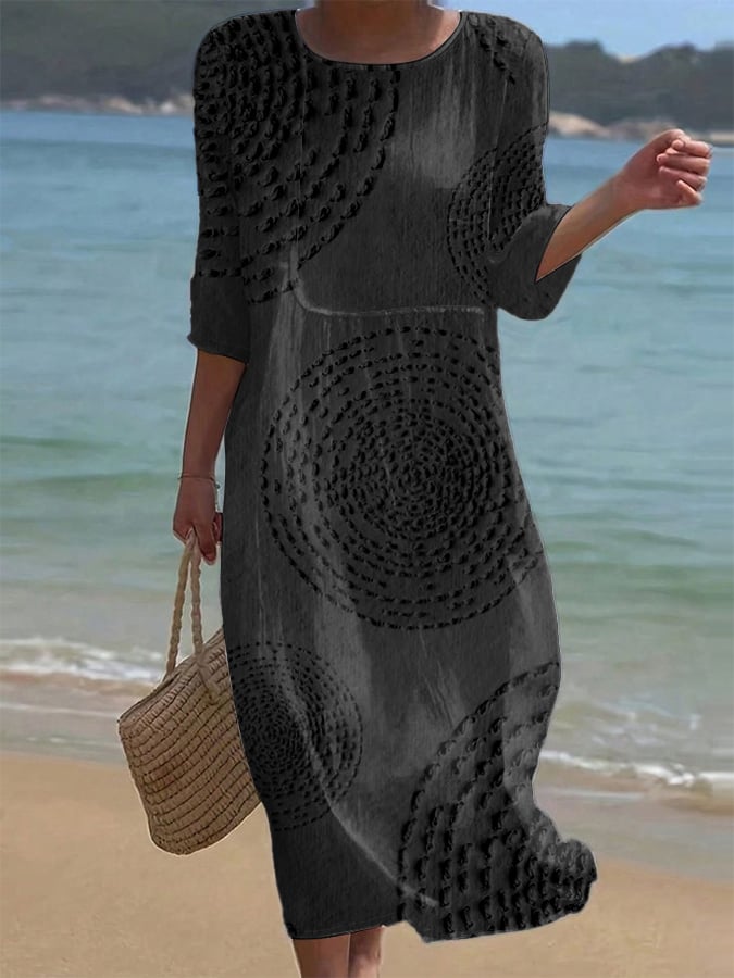 Hélène | Robe Décontractée Brodée Tendance
