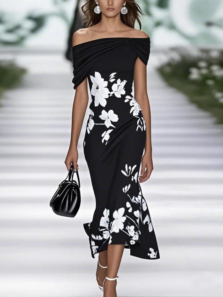 Évelyne | Robe Midi Élégante Polyvalente