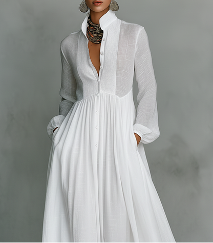 Delphine™ | Robe Maxi Poches