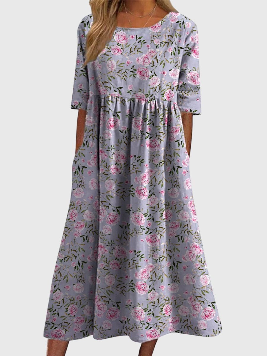 Émarise™ | Flowing Floral Dress
