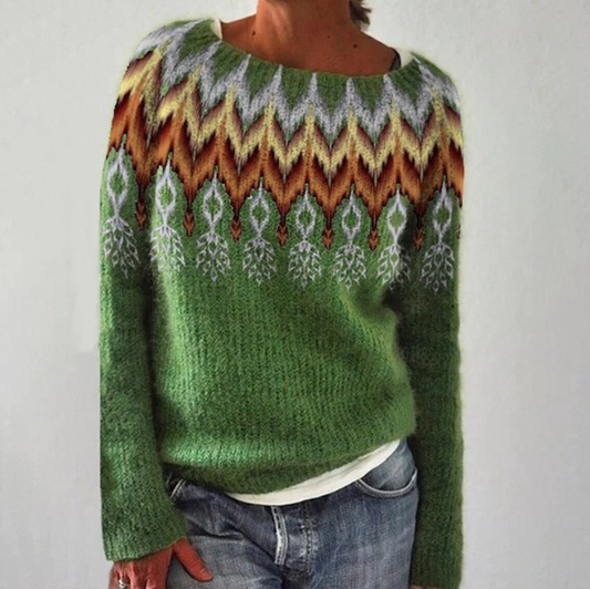Coralie™ | Pull Fair Isle Nordique